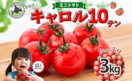 【ふるさと納税】2024年夏出荷【冷蔵】北海道月形町産ミニトマトキャロル10 約3kg 1箱