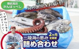 【ふるさと納税】【下処理しない】【厳選】三陸海の恵み詰め合わせ【2ヶ月定期便】(1回あたりのお届け目安：5人用)  【 無添加 鮮魚 三陸