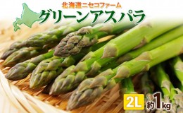 【ふるさと納税】北海道産 グリーン アスパラガス 約1kg 2L アスパラガス アスパラ 旬 朝採り 野菜 新鮮 野菜 お取り寄せ 産地直送 産直 