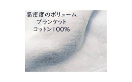 【ふるさと納税】綿100%綿毛布 厚手タイプ ブルー【1371957】