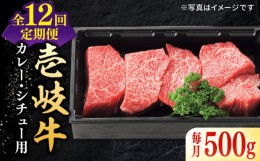 【ふるさと納税】【全12回定期便】 特選 壱岐牛 すね肉 500g（カレー・シチュー用）《壱岐市》【太陽商事】[JDL084] 肉 牛肉 黒毛和牛 ブ