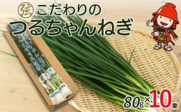 【ふるさと納税】弦本農園のこだわりのつるちゃんねぎ 80g×10束 葱 ねぎ ネギ 小葱 小ねぎ 小ネギ 薬味 大分県産 九州産 中津市 国産 熨