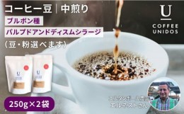 【ふるさと納税】【豆】深煎り コーヒー 豆 250g × 2袋 （ 豆 ・ 粉 選べます ） エルサルバドル産 エルタンボール農園 ブルボン種 パル