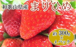 【ふるさと納税】【3月発送】和歌山県産ブランドいちご「まりひめ」約300g×4パック入り【北海道・沖縄県・離島配送不可】【御坊市産】【