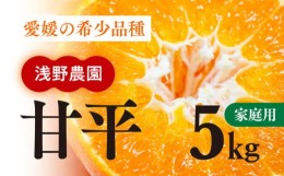 【ふるさと納税】【先行予約】【数量限定】【家庭用】浅野農園の甘平（かんぺい）5kg｜柑橘 みかん ミカン フルーツ 果物 愛媛 有名 代表