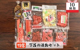 【ふるさと納税】やましげ特撰「下呂の漬物セットA」10種類（しな漬・赤かぶ・きり漬・辛唐味噌・ゆず味噌・たくあん）冷蔵配送  漬け物 