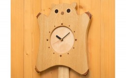 【ふるさと納税】(10005001)ももんがの木工時計