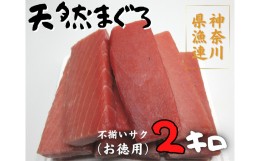 【ふるさと納税】B26-009 神奈川県漁連　天然マグロ 2ｋｇ【お徳用】不揃いサク