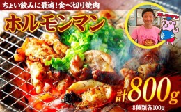 【ふるさと納税】ちょい飲みに最適！食べ切り焼肉「ホルモンマン」セット800g 豚ホルモン 豚肉 焼肉 BBQ ガツナンコツ レバー 白モツ 大