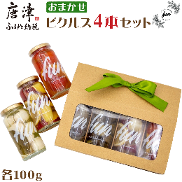 【ふるさと納税】fun おまかせ ピクルス4本セット 各100g×4本 おつまみ 野菜 トマト さつまいも たまねぎ きゅうり 大根 うずら 瓶詰め 