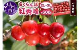 【ふるさと納税】大粒さくらんぼ童夢の「紅秀峰」バラ詰め（約500g 2L〜3L）【2024年発送】（DOM）C-141