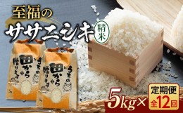 【ふるさと納税】定期便 【先行予約】令和6年産 至福のササニシキ（精米）5kg×12回 米 お米 おこめ 山形県 新庄市 F3S-2154