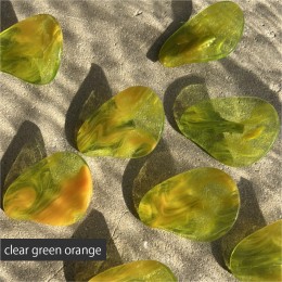 【ふるさと納税】アクリル製 ヘアクリップ ヘアアクセサリー clear green orange（クリアグリーンオレンジ） eME　peta