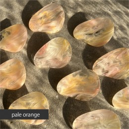 【ふるさと納税】アクリル製 ヘアクリップ ヘアアクセサリー pale orange（ペールオレンジ） eME　peta