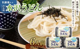 【ふるさと納税】乳酸菌入りふる里水沢うどん 6人前 麺 生うどん 水沢 生饂飩 生麺 生めん F4H-0199