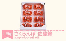 【ふるさと納税】先行予約 さくらんぼ 佐藤錦 赤秀品 M玉 200g×8パック ご家庭用 2024年産 令和六年産 山形県産 mm-snpmx1600