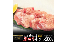 【ふるさと納税】お肉讃歌厚切り牛タン600g（300ｇ×2パック） ＜肉の匠 中むら屋厳選＞ 【1482】