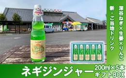 【ふるさと納税】ネギジンジャーギフトBOX　200ml×5本セット　オリジナルポストカード5枚付き　【11218-0606】