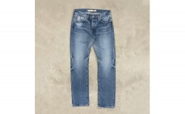 【ふるさと納税】CK79【岡山デニム】USED加工ジーンズ［L-INDIGO・タイトストレート］／28インチ