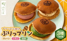 【ふるさと納税】プリンどら焼き(ぷりっプリン)1セット3種入り【1387732】