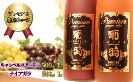 【ふるさと納税】プレミアム葡萄ジュース赤・白2種セット（計2本）