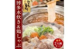 【ふるさと納税】博多水炊きと鶏しゃぶの2大鍋セット (計4〜6人前)