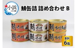 【ふるさと納税】鯖缶詰 6缶 詰め合わせB 180g×6缶 本醸造醤油仕立て 唐辛子 味噌煮 