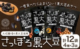 【ふるさと納税】[1.2-104]　大塚農場産特別栽培黒大豆使用。池田食品『さっぽろ黒大豆』4種セット 黒大豆 大豆 おつまみ お菓子 おやつ 