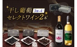 【ふるさと納税】Ｂ 北海道完全無添加干し葡萄と札幌産セレクトワイン2本のマリアージュセット
