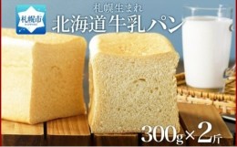 【ふるさと納税】牛乳パン プレーン 300g 2個 牛乳 パン 北海道 札幌市