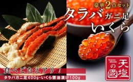 【ふるさと納税】タラバガニ足400g・いくら醤油漬け100gセット【天塩の國】