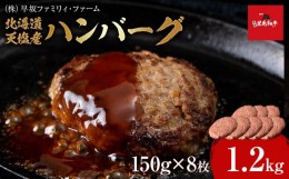 【ふるさと納税】黒毛和牛 天塩和牛 ハンバーグ 150g×8枚セット ＜早坂ファーム＞