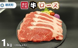 【ふるさと納税】北海道雄武町産　牛肉セット（冷凍）(牛ロースステーキ200g×5)【09119】