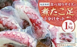 【ふるさと納税】【丸富水産】食べ切りサイズの煮たこ足（柳たこ）小分けセット