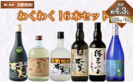 【ふるさと納税】奄美酒類 本格 黒糖焼酎 わくわく 6本セット 720ml×6本 バラエティ 焼酎