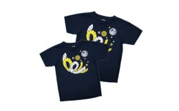 【ふるさと納税】AI-009 馬コたづなTシャツ（紺色／キッズサイズ）2枚セット