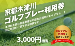 【ふるさと納税】【京都木津川】☆美加ノ原カンツリークラブ☆ゴルフプレー利用券 （3000円相当） ゴルフ 利用券 チケット 絶景 恭仁宮跡