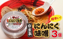 【ふるさと納税】後藤屋 にんにく味噌 3個セット（100g） F20B-007