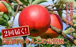 【ふるさと納税】《先行予約》2回届く！山形県高畠町のりんごの定期便（中生種・晩生種） F20B-142