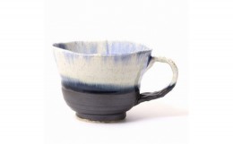 【ふるさと納税】大堀相馬焼 松永窯 広口コーヒーカップ(コバルトブルー)