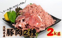 【ふるさと納税】茨城県産 豚 小間切 ひき肉 計2kg 各5パック×200g お肉 豚肉 小間切 ひき肉 う〜んまいから！くっちみ〜 [?5802-0501]