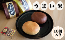 【ふるさと納税】焼き菓子 うまい米（べえ）１０個入り　【常陸太田産 コシヒカリ 米粉  生地 モッチリ シットリ 風味 豊かな 焼き菓子  