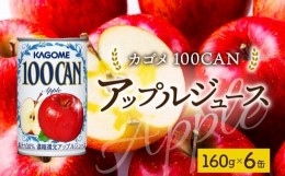 【ふるさと納税】カゴメ 100CAN 160g × 6缶 濃縮還元 アップルジュース 100％ ジュース りんごジュース フルーツジュース 砂糖不使用 果