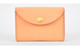 【ふるさと納税】【minca】 栃木レザーのコインケース 小銭入れ カードも入る コンパクト/Coin purse 02/タン(生成)　475