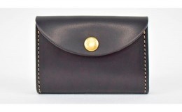 【ふるさと納税】【minca】 栃木レザーのコインケース 小銭入れ カードも入る コンパクト/Coin purse 02/ブラック　475