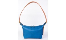 【ふるさと納税】【minca】】栃木レザーのショルダーバッグ02M 斜めがけ コンパクトサイズ/Shoulder bag 02M/ブルー　533