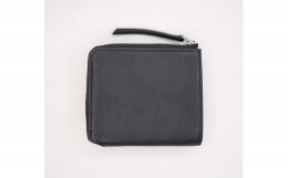 【ふるさと納税】【短財布】Zip short wallet カラー：Black