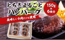 【ふるさと納税】とちぎまるごとハンバーグ150g × 6食　自家製ソース6袋付き ｜肉 お肉 和牛 ハンバーグ