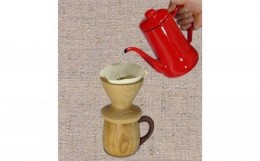 【ふるさと納税】[?5712-7060]0216木製コーヒーカップ・ドリッパーセット（杉の木）規