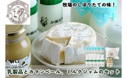 【ふるさと納税】[?5712-0579]加藤牧場 乳製品とカマンベール、ミルクジャムのセット